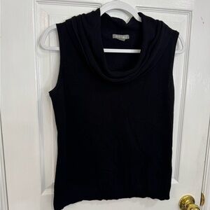 Roz & Ali Black Cowl Neck Knit Shell